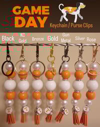 Image 1 of Game Day Beaded Keychain/Purse Charm 