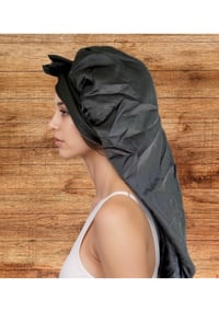 Image 1 of Extra Long Hair Satin Sleep Bonnet Reversible