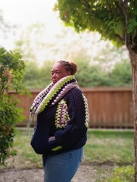 Image 2 of Crochet Football Hexagon Sweatshirt