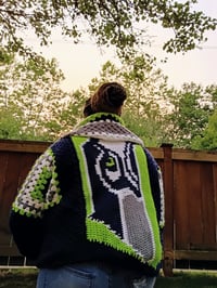 Image 13 of Crochet Football Hexagon Sweatshirt