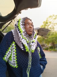 Image 21 of Crochet Football Hexagon Sweatshirt