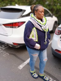 Image 22 of Crochet Football Hexagon Sweatshirt