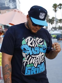 Image 2 of New “Rise And Shine Hustle And Grind” T-Shirt + Snapback 