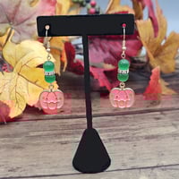 Image 1 of Pink Pumpkin Earrings