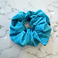 Image 2 of Turquoise Birdbath Hair Scrunchie