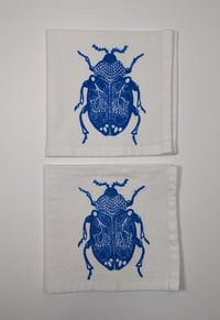 Image 3 of Blue Beetle Napkin Set of 2