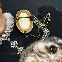 Image 7 of Vintage miniature portrait brooch and necklace