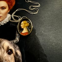 Image 1 of Vintage miniature portrait brooch and necklace