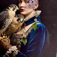 Image 2 of Vintage crystal and murano glass earrings