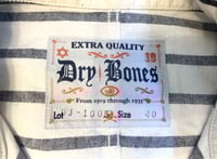 Image 3 of Dry Bones Japan striped cotton/linen striped coverall jacket, size L (fits M)