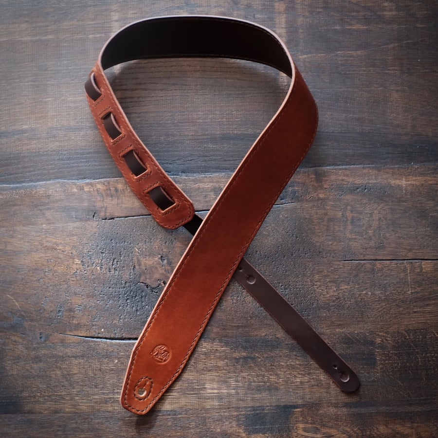 Image of Guitar strap (cognac/dark brown)