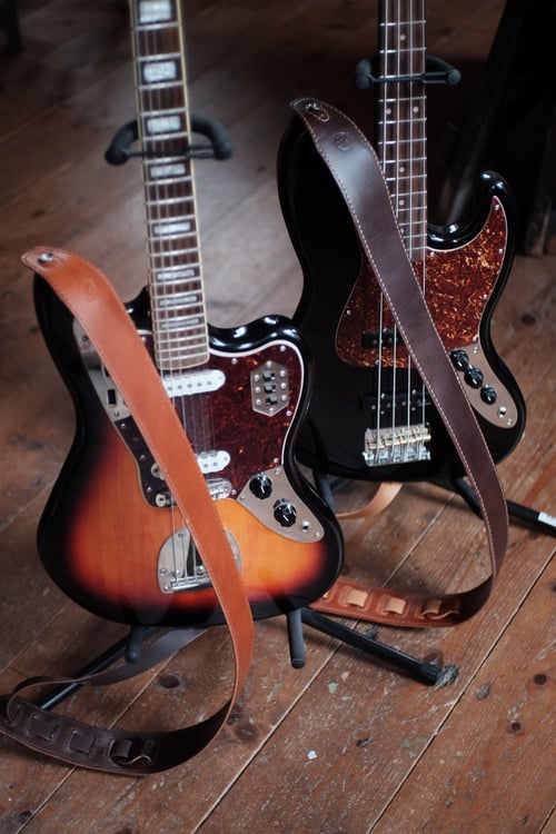 Image of Guitar strap (cognac/dark brown)