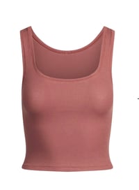 Image 1 of SKIMS- Cotton Jersey Rib Tank- REDWOOD