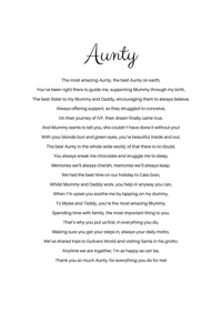 Image 3 of Personalised rhyme for Aunt 