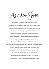 Image 2 of Personalised rhyme for Aunt 