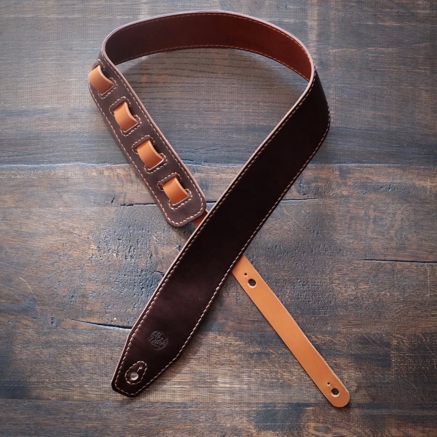Image of Guitar strap (dark brown/whisky)