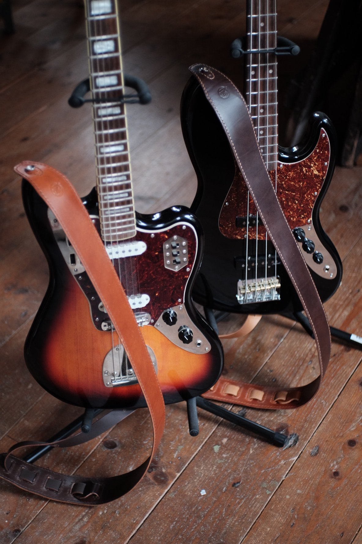 Image of Guitar strap (dark brown/whisky)