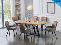 Image 1 of Callington Extending Table & 6 Light Grey / Tan Chairs