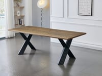 Image 3 of Linwood Dining Table & 6 Dark Grey / Beige Chairs