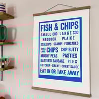 Image 3 of Fish & Chips Screenprint on Paper