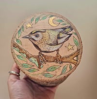 Image 3 of Goldcrest - original pyrography work