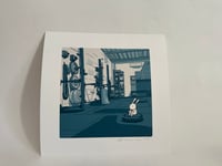 Image 3 of Vacuuming. Signed print, limited edition of 15.