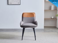 Image 4 of Ventura Light Grey Dining Table & 6 Light Grey / Tan Chairs