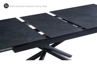 Image 3 of Ventura Dark Grey Dining Table & 6 Dark Grey / Beige Chairs