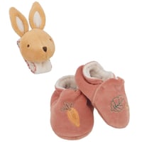 Image 3 of Coffret de naissance chaussons et bracelet sonore Lapin