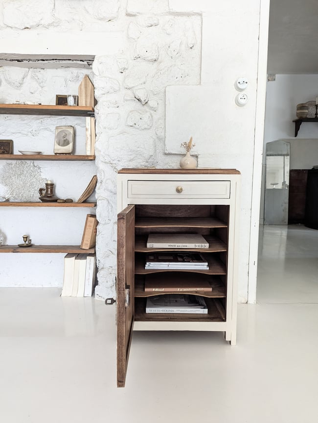 Petit meuble de métier 5 étagères 