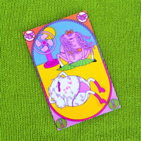 Image 1 of Biker/Party/Hot Girls - 3D postcard