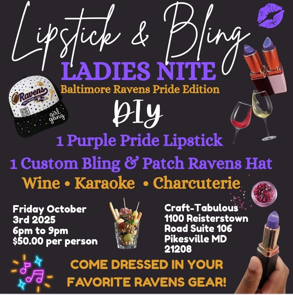 Image of Lipstick & Bling... Baltimore Ravens Pride Edition