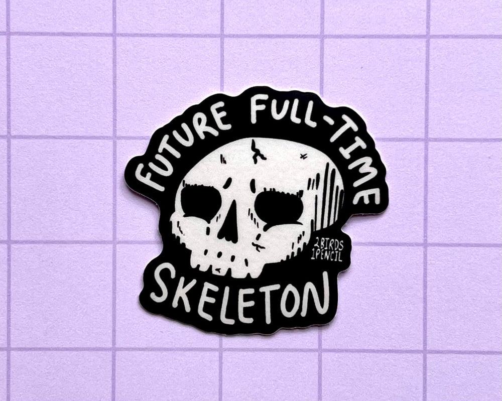 Image of Future full-time skeleton mini vinyl sticker