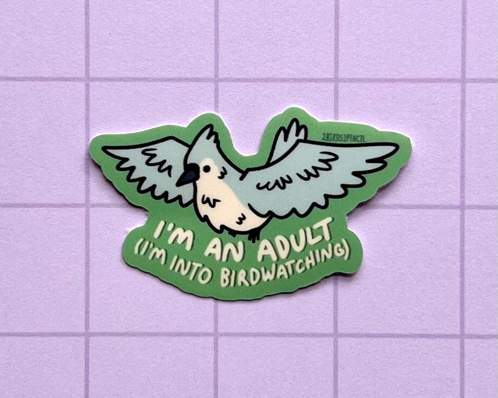 Image of Birdwatching mini vinyl sticker