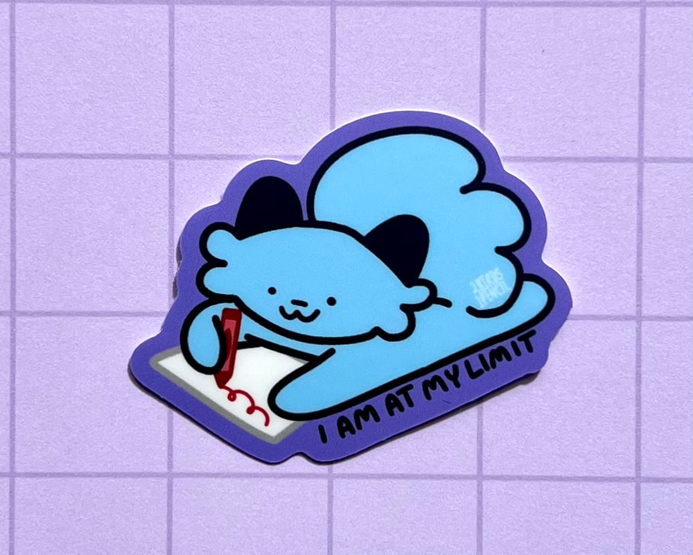 Image of At my limit Bembo mini vinyl sticker