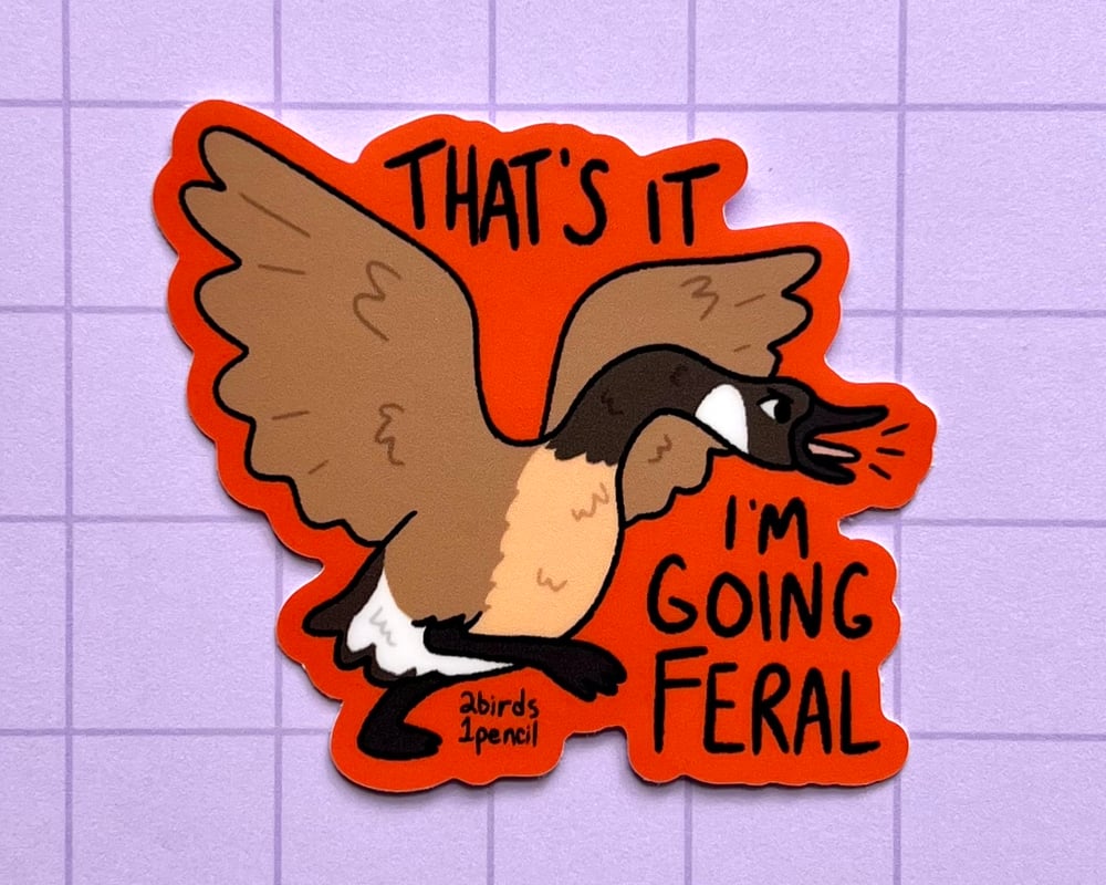 Image of Feral Canada goose vinyl sticker