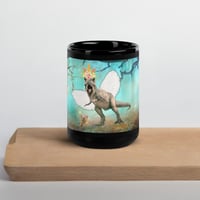 Image 6 of T- Rexie and Caticorn - Black Glossy Mug - 2 Sizes
