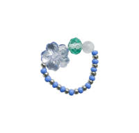 Electric Violet Beaded Stretch Ring