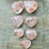 Image 2 of Mini Fire Quartz Crystal Heart, Crystal Heart, Hematoid Quartz for Emotional Healing