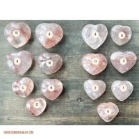 Image 4 of Mini Fire Quartz Crystal Heart, Crystal Heart, Hematoid Quartz for Emotional Healing