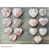 Image 3 of Mini Fire Quartz Crystal Heart, Crystal Heart, Hematoid Quartz for Emotional Healing