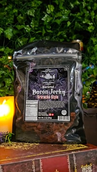 Image 1 of 👑The Armored Kingdom Delicious Sriracha Style Bacon Jerky 🥓