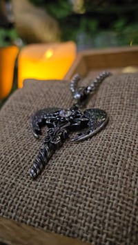 Image 3 of 👑The Armored Kingdom Guardian's WingedBlade Necklace 