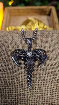 Image 1 of 👑The Armored Kingdom Guardian's WingedBlade Necklace 