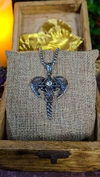 Image 5 of 👑The Armored Kingdom Guardian's WingedBlade Necklace 