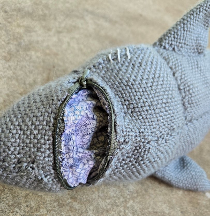 Image of Greenland Shark, Handmade Stuffie, Dice Guardian, Large