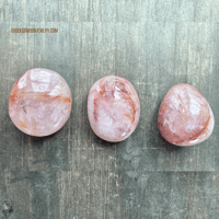 Image 5 of Fire Quartz Palm Stone, Hematoid Quartz for Emotional Healing & Grounding