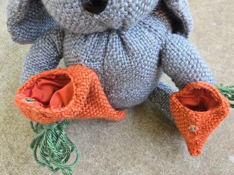 Image of Grey Rabbit, Handmade Stuffie, Dice Guardian