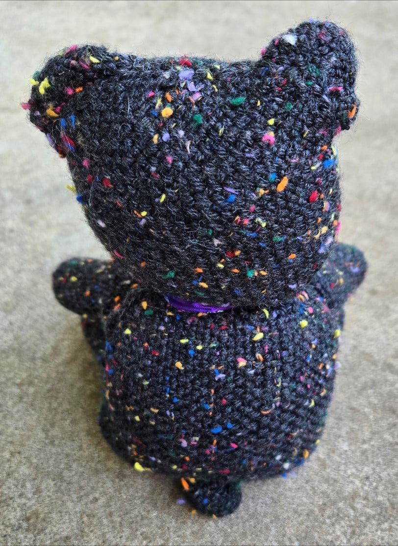 Image of Confetti Space Bear, Handmade Stuffie, Large