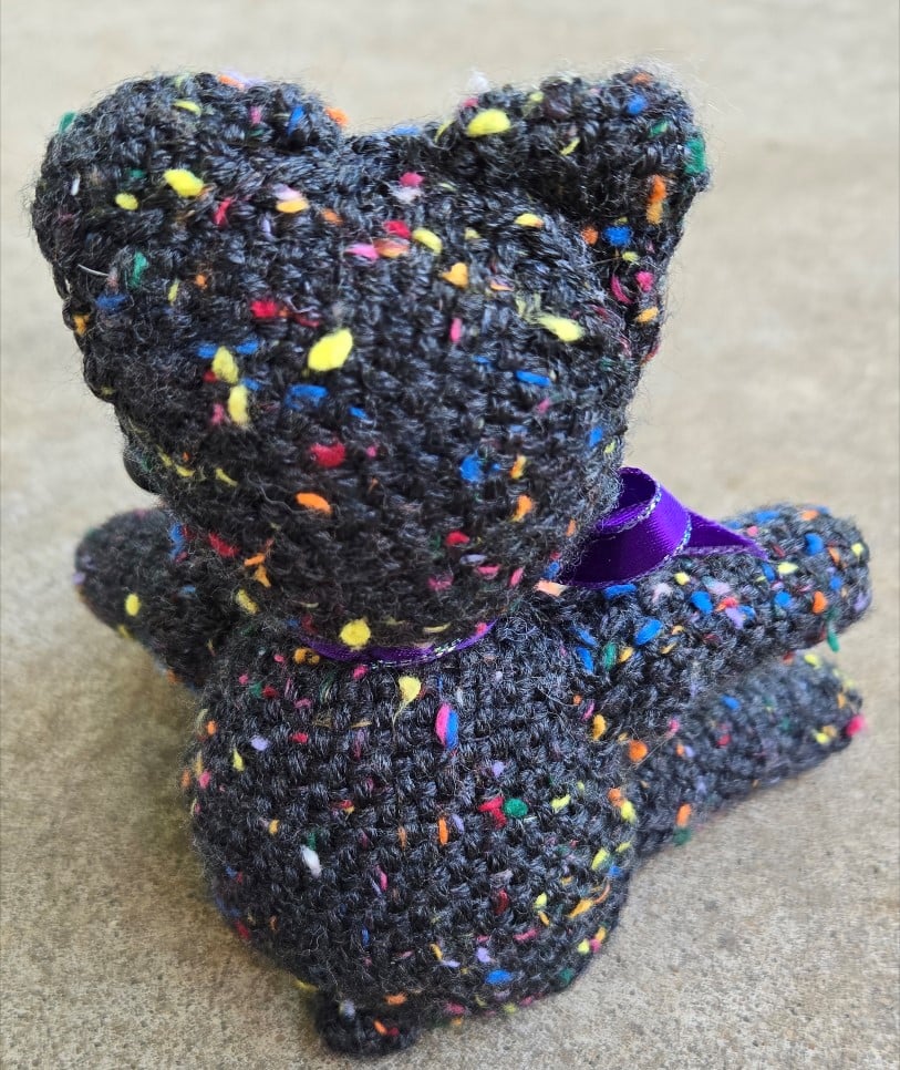 Image of Confetti Space Bear, Handmade Stuffie, Small